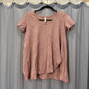Purple distressed top